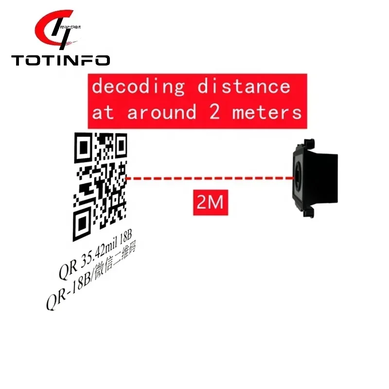 2025Toll Gate System E-payment embedded 80cm-130cm Long Distance Barcode Scanner