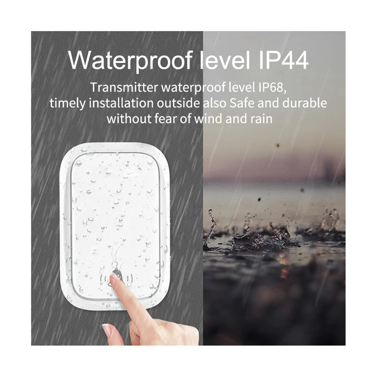 가정용 무선 초인종, 배터리 프리 방수 초인종, 가정, 사무실, 교실용, 미국 플러그, 3 볼륨 레벨 38 송