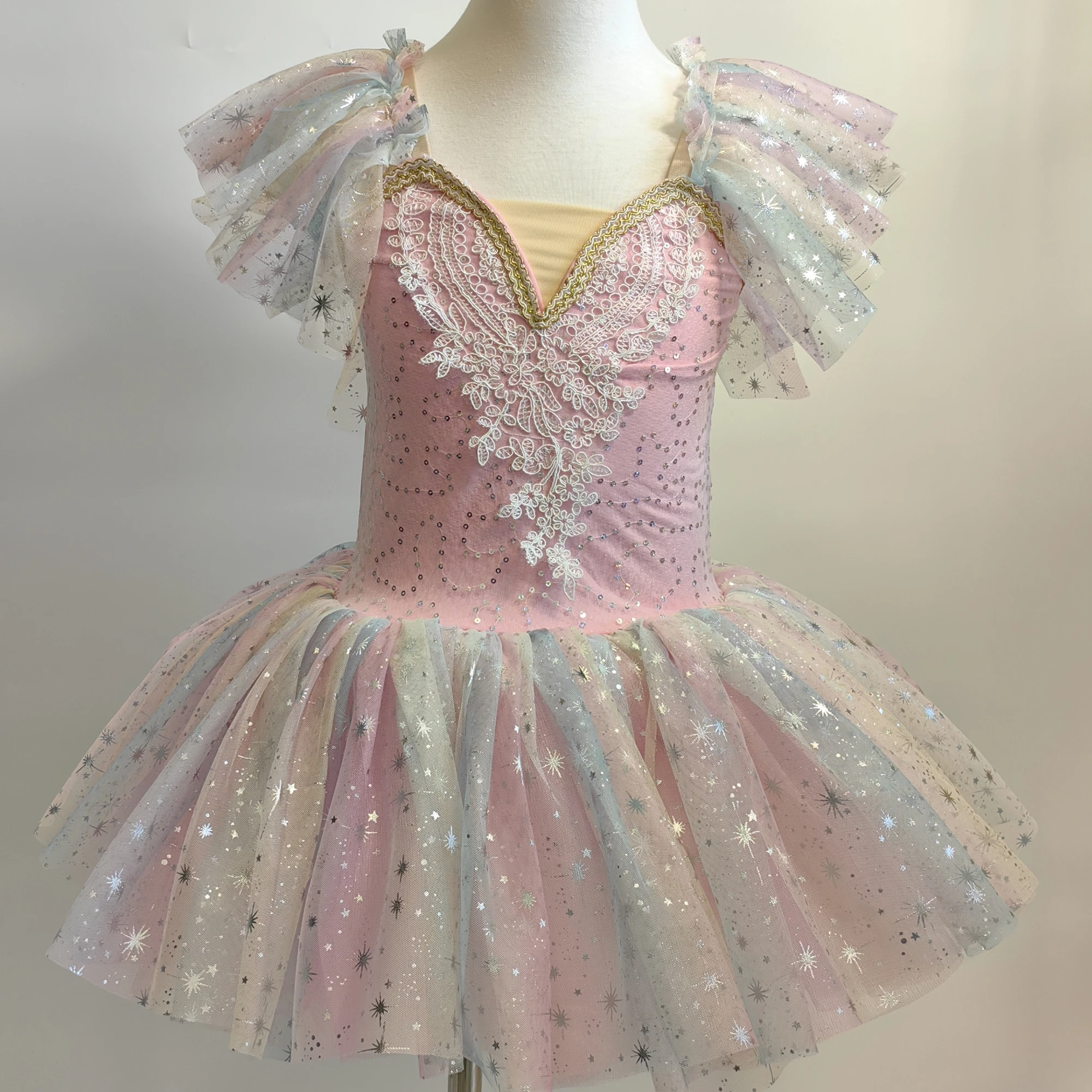 Vestito da tutù di balletto rosa per ragazze Costumi di danza classica professionale per bambini Costume da spettacolo Ragazze Donna adulta