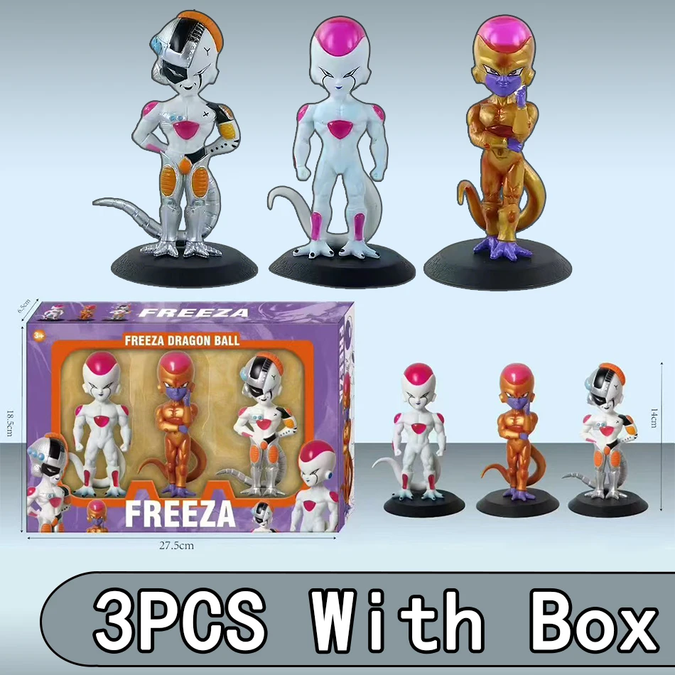 NUEVO 2026, 3 Piezas, 14 cm, Figura de Acción de Anime Dragon Ball Z, Freezer, Super Mecha, Golden Frieza, Figura de PVC, Modelo Coleccionable, Juguete de Regalo