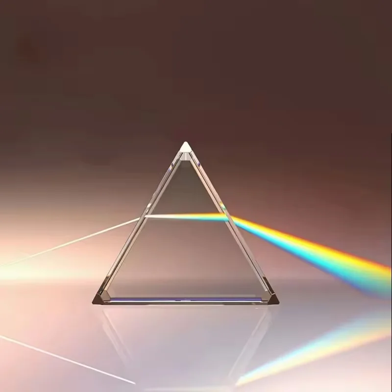 30x30x200mm Triangular Prism K9 Optical Prisms Glass Physics Teaching Refracted Light Spectrum Rainbow Children Students Present