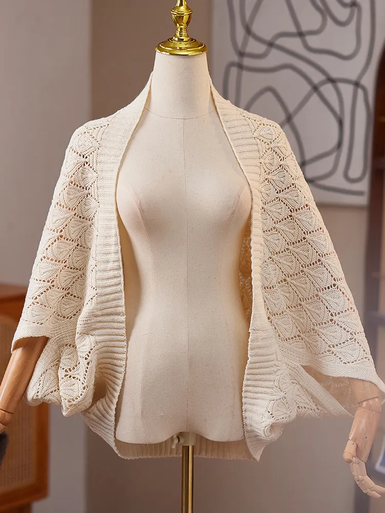 Handmade Silk Jewelry 2026 New Knitted High End Style Accessories Outer Evening Dress For Women Bridal Wraps