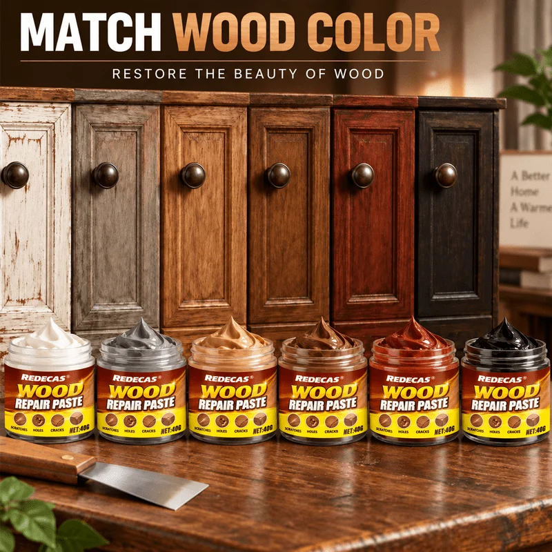 Multi-Color Wood Scratch Repair Paste, Quick Drying Fast Cure Emergency Wood Fix, Long Lasting One Fill Strong Protection Easy