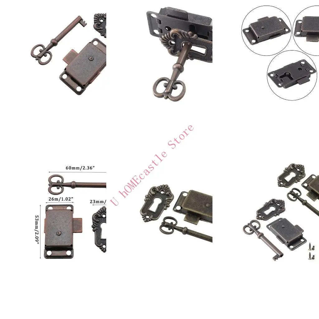 63HF Drawer Locks for w/for Key Decorative Furniture Hardware for Wooden Jewelry Box