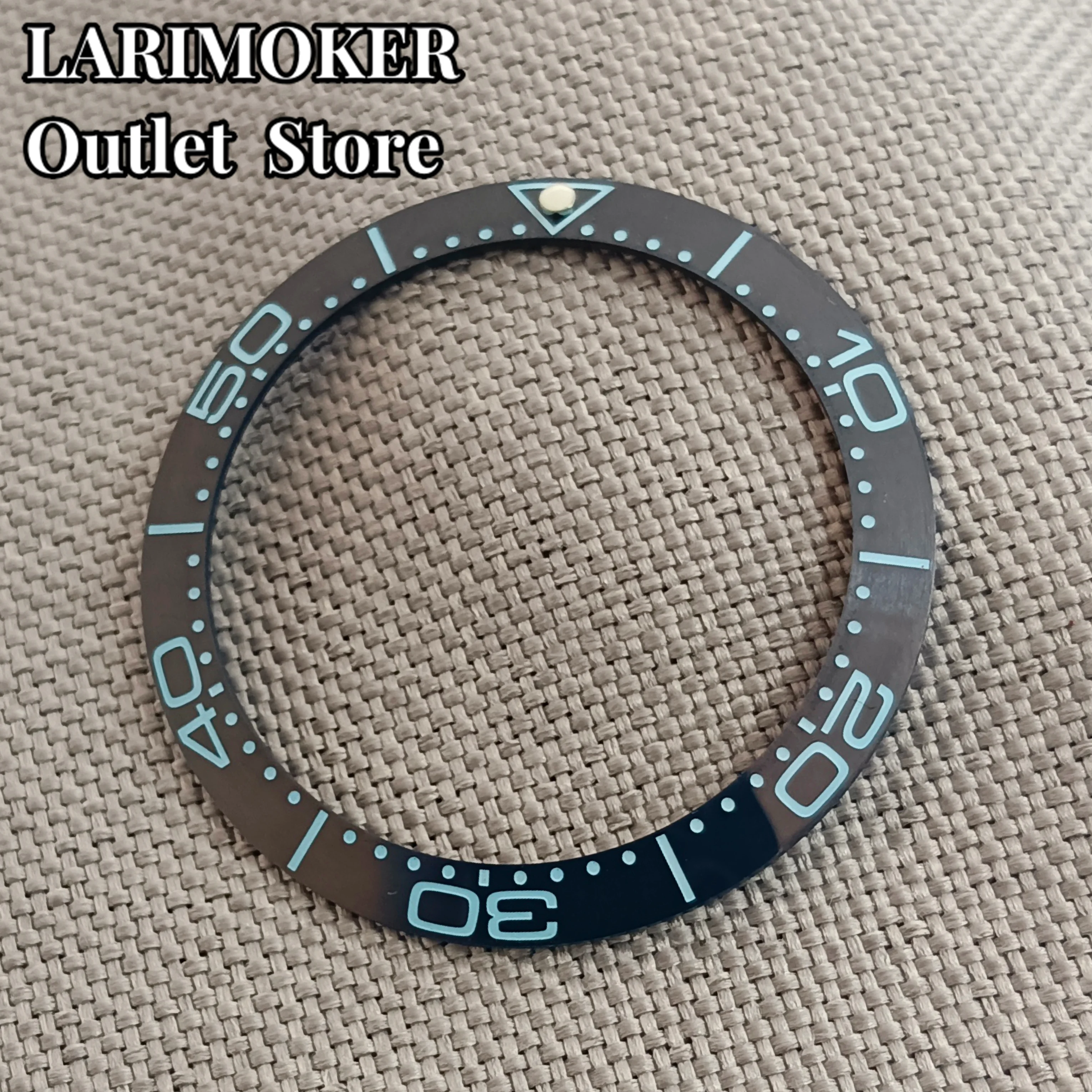 LARIMOKER 38mm  ceramics bezel insert fit 40mm/41mm watch case