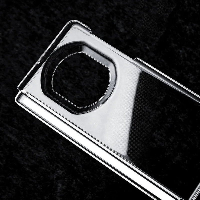 

Hard Transparent with Magnetic Pivotal Hinge Phone Case For Huawei Mate X7 mate X6 X5 X3 Lens Protects Back Cover
