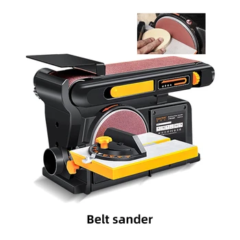 Belt Sander Disc Sander 4X6 inch Disc Bench Sander Adjustable Table for Wood Fine Grinding Belt Sander Sanding Machine Combination