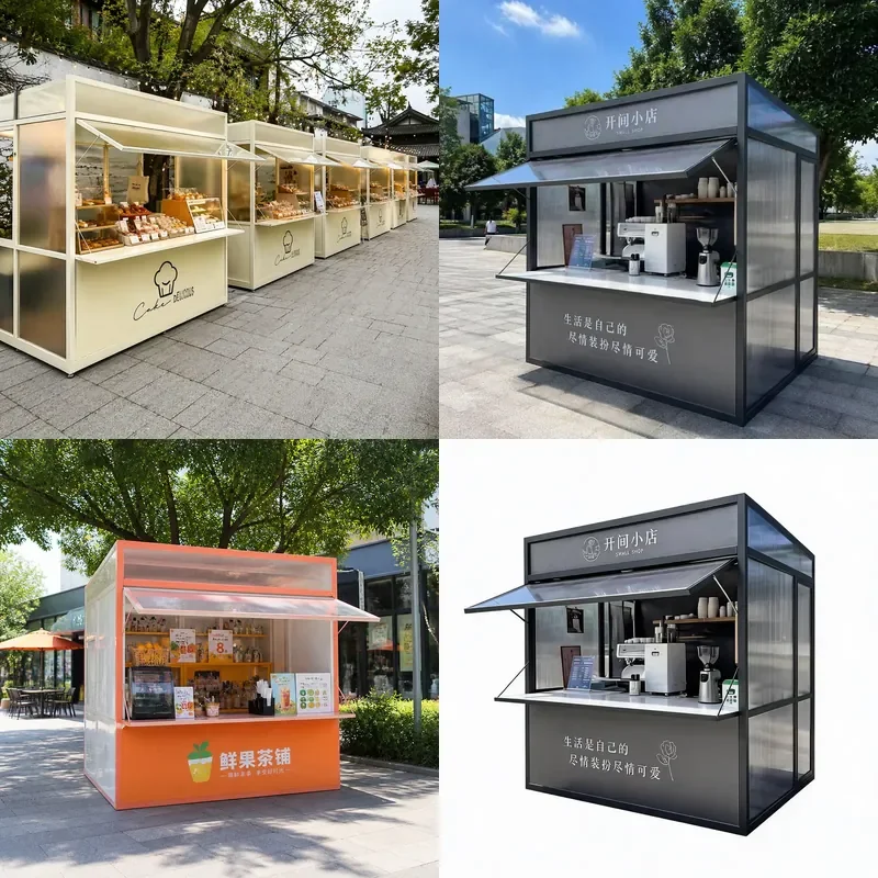 For Outdoor Festival Market Display Stand Commercial Street Stall Night Market Food Vendor Mobile Booth Portable Folding Hut