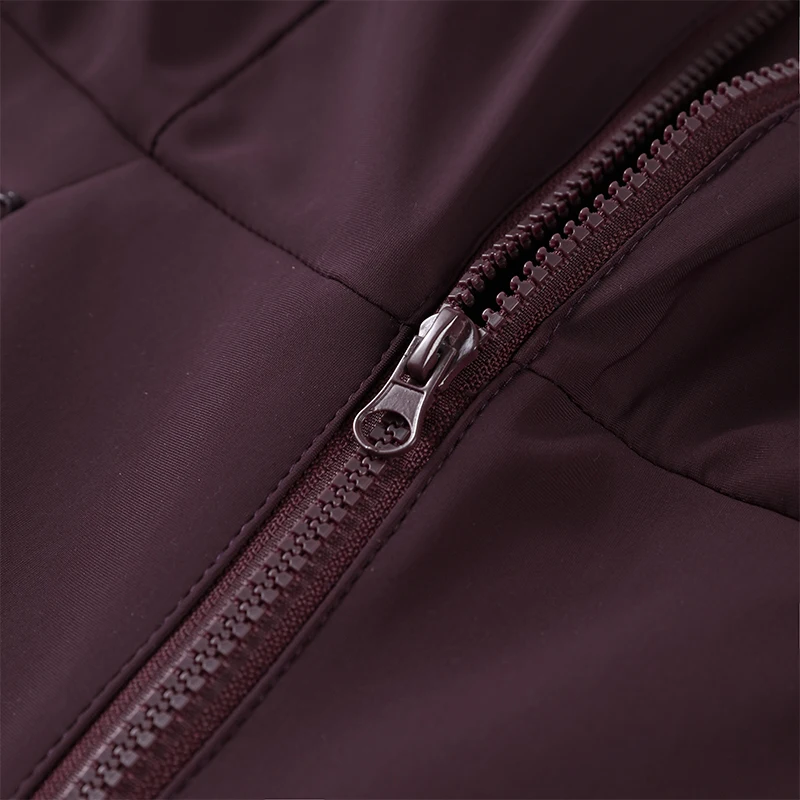 Hooded Skiing Coats Women Solid Stand Collar Belts Pleated Zippers Full Sleeve Thicken Cotton Jacket 2026 Winter Lady Outwears