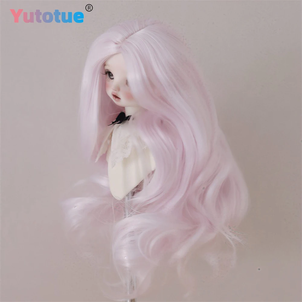 Yutotue دمى شعر مستعار مجعد ل 1/6 BJD دمية لطيف دمية DIY استبدال الباروكات