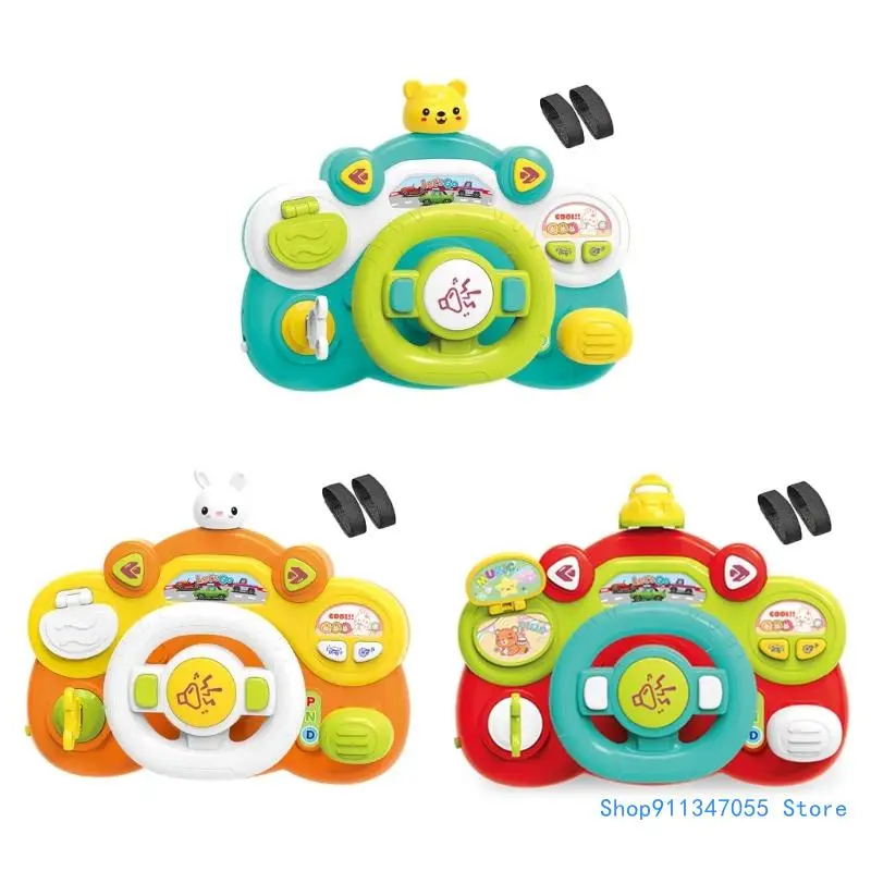 

Baby Steering Wheel Vocal Toy Cartoon Simulation Driving Car Toy with Music Light Toddler Motor Toy Drop shipping