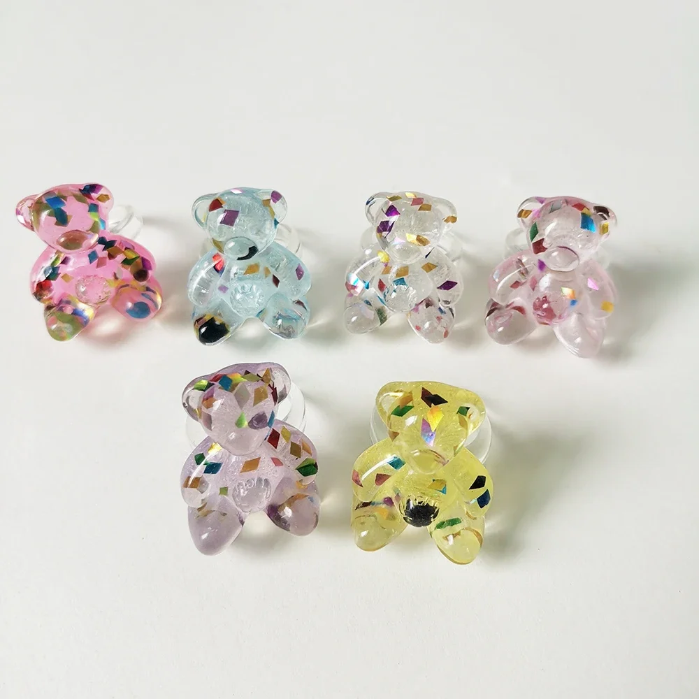 Lost Lady Transparent Candy Color Acrylic Resin Bear Ring For Women Fashion Trend Ladies Party Gift Wholesale Direct Selling