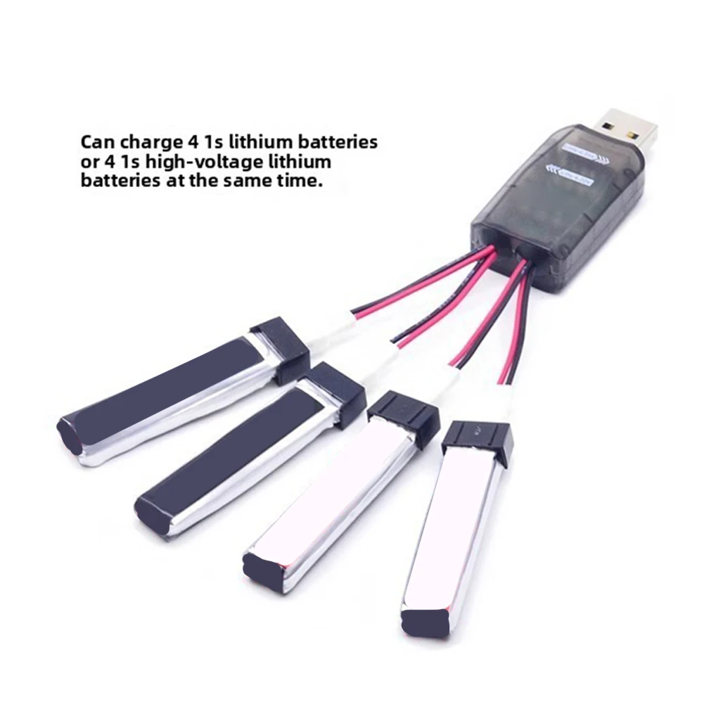 CX405 USB 4-Output Battery Charger for 1S LiPo And Li-HV Cells 3.7V/3.8V with Independent Channels And LED Status Lights