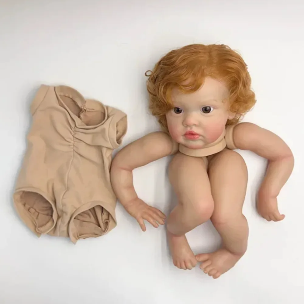 

20inch Already Painted Kit Chantal with Rooted Hair Very Lifelike Kits DIY Reborn Doll Parts with Body and Eyes 3D Painted Veins