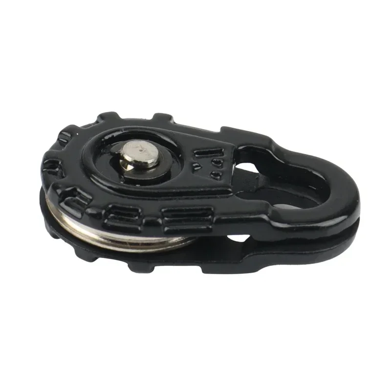 1Pcs Black Tow Rope Winch Snatch Block for 1/10 RC Crawler Axial SCX10 90046 D90 TF2 MST TRX4