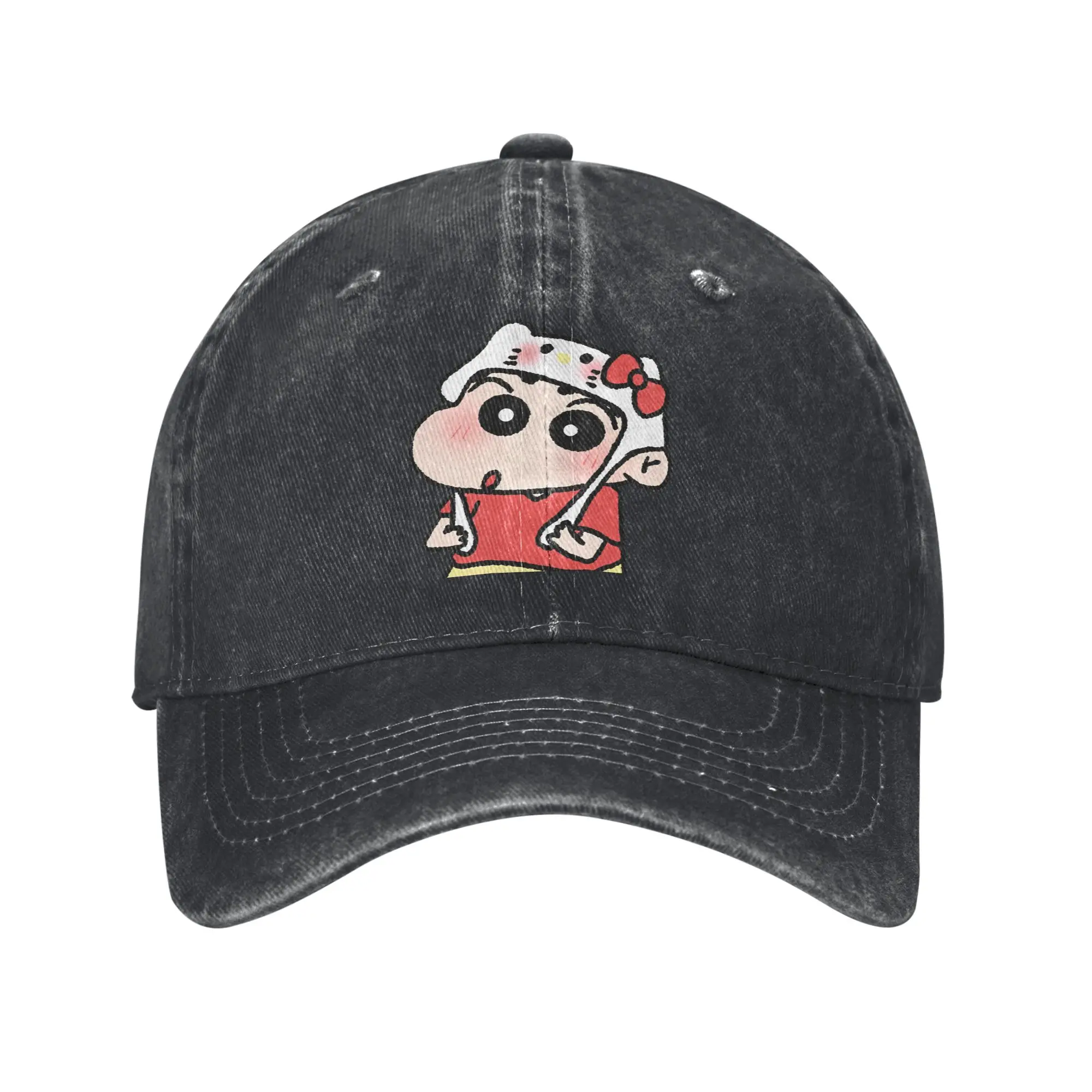 Crayon Shin-chan x Hello Kitty dibujos animados verano camionero sombrero para hombres mujeres Casual correr Hippie sol gorras de béisbol