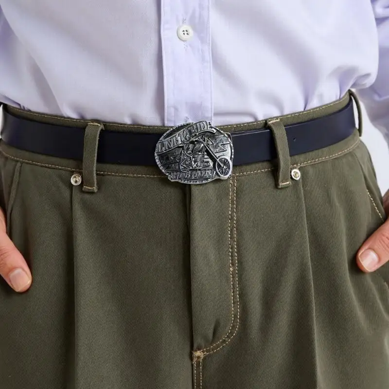 

39BD античная тисненая пряжка ремня легкое крепление овальной формы застежка ремня для мужчин женщин