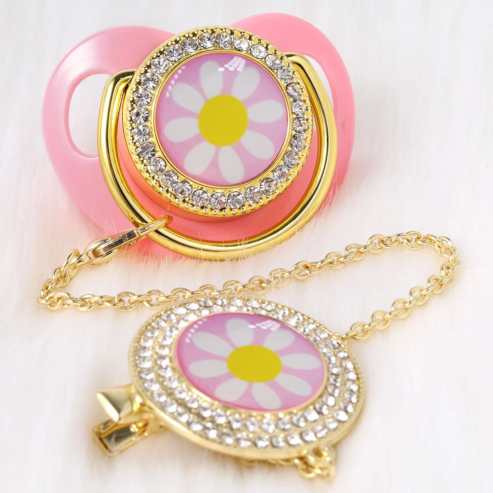 

Соски соска для младенца для новорожденных держатель для пустышки Пустышка Bling Baby, пустышка с зажимом, персонализированная, без бисфенола А, пустышка уникальная, роскошная, новый дизайн, Сертификация SGS, PWBC