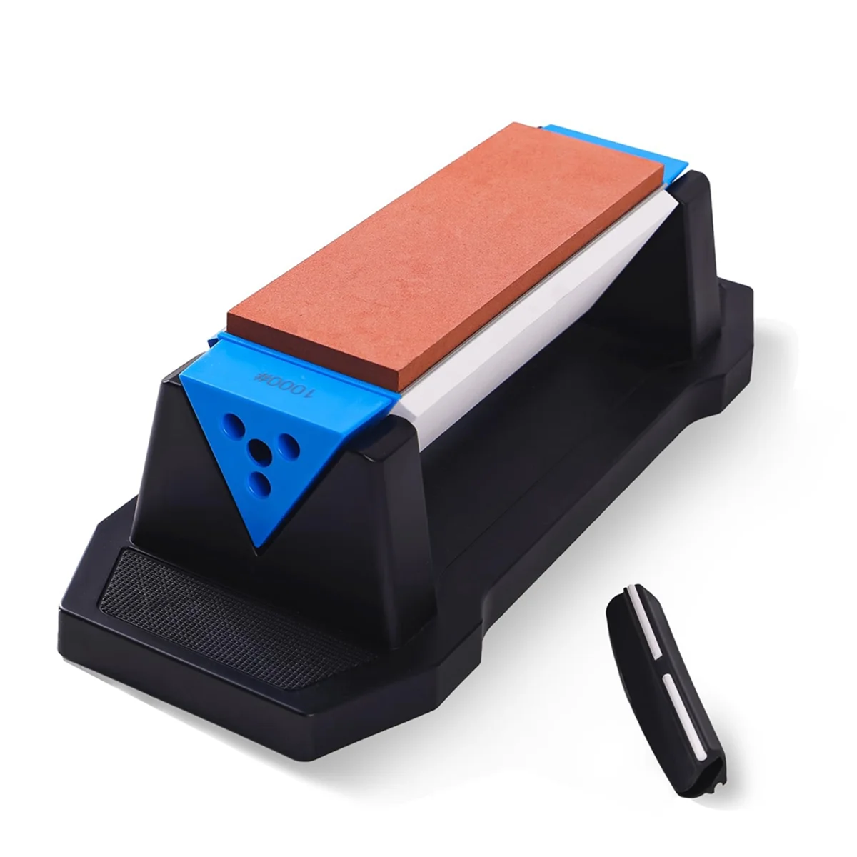 Grade Knife Sharpening Stone Kit, 3-Sided Grit 400/1000/3000, Kitchen Knifes Sharpener with Precision Angle Guide