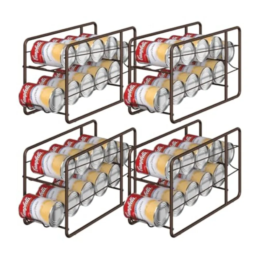 

4 Pack Can Dispenser Rack, Stackable Can Storage Organizer Holder for Canned Food Kitchen Cabinet Pantry Countertop
