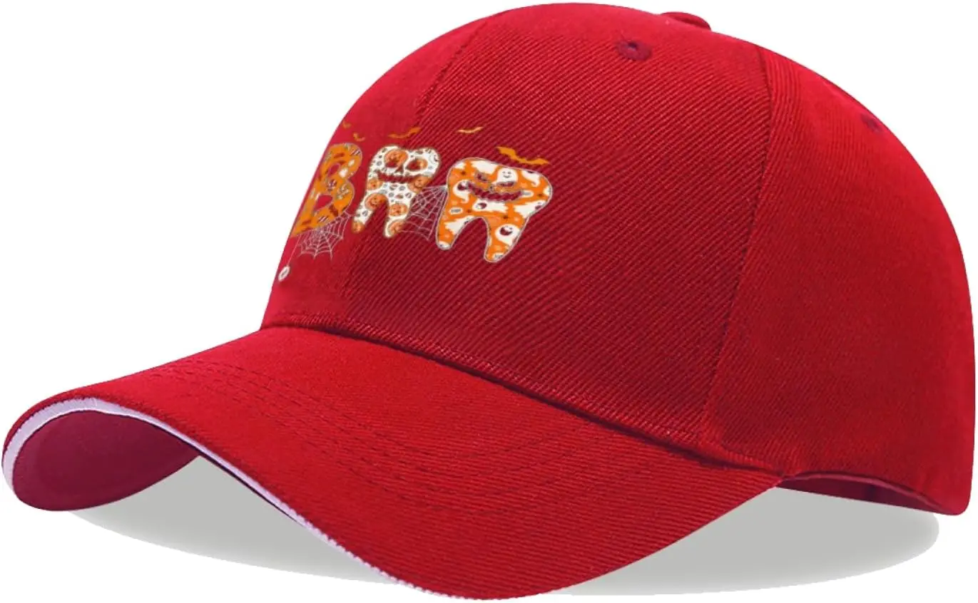 Tooth Ghost Dental Halloween Trick Or Teeth Dentist Humor Outdoor Cap Mountain Dad Hat Unstructured Soft Cotton Cap
