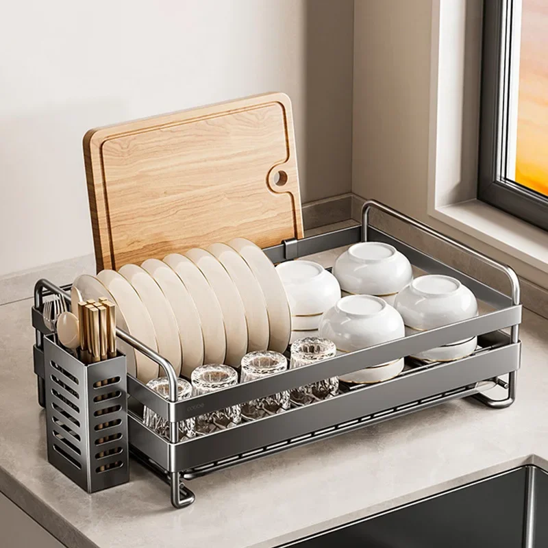 

304 Stainless Steel Dish Rack, Countertop Dish Storage Rack, Kitchen Storage Rack