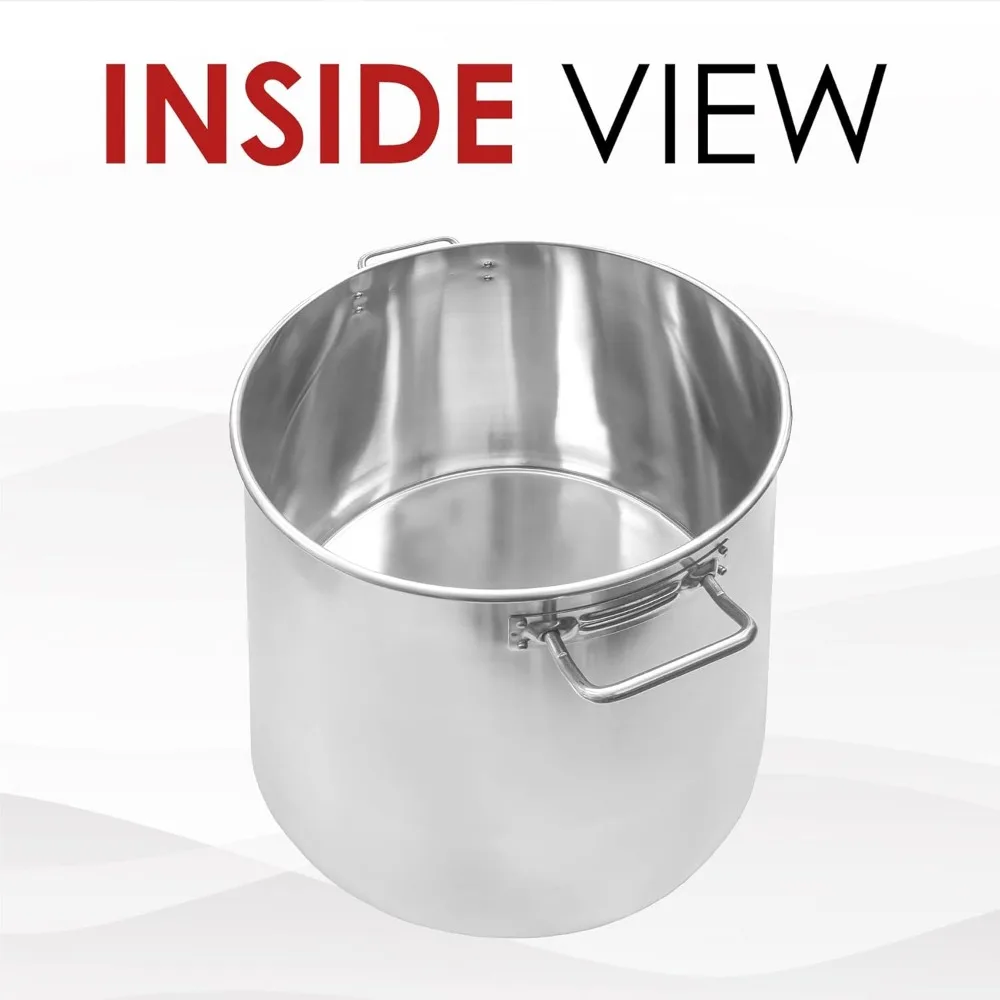 أواني طهي من الفولاذ المقاوم للصدأ بسعة 30 لترًا لاحتياجات الطبخ وغليان كبيرة الحجم