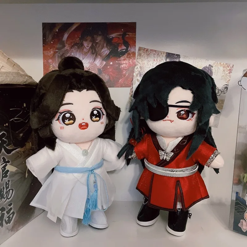 Anime Heaven Officials Blessing Plush Toys Hua Cheng Plushie Dolls 20cm Tian Guan Ci Fu Cosplay Figure Cute Children Toy Gifft