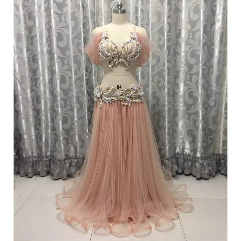 Stroje do Tańca Brzucha na Zamówienie, Odzież do Tańca Orientalnego, Duża Spódnica, Kostium na Występy Drużynowe i Zawody, Biustonosz do Tańca Brzucha