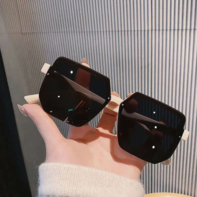 Big Frame Vintage Sunglasses Women Men Brand Square Sun Glasses Retro Eye Glasses Goggle for Male Female Polygon Eyewear - view 3