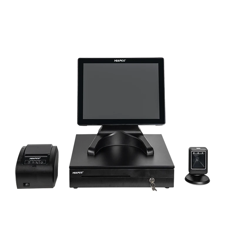 ATV&UTVHbapos Wholesale Pos Retail Complete System Set POS Terminal Payment Desktop Touch Screen POS Machine for Supermarket