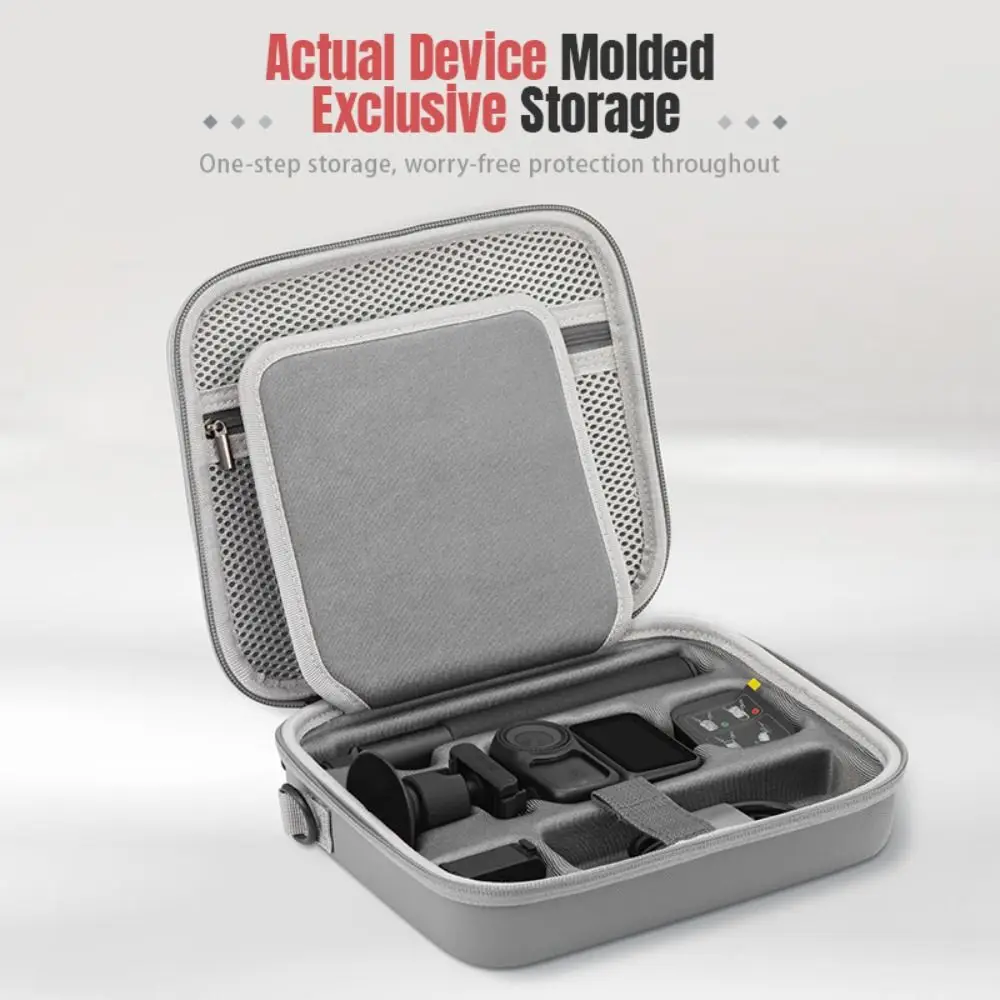 PU Integrated Carrying Case Waterproof Shockproof Camera Storage Bag with Shoulder Strap Handbag for DJI Osmo Nano