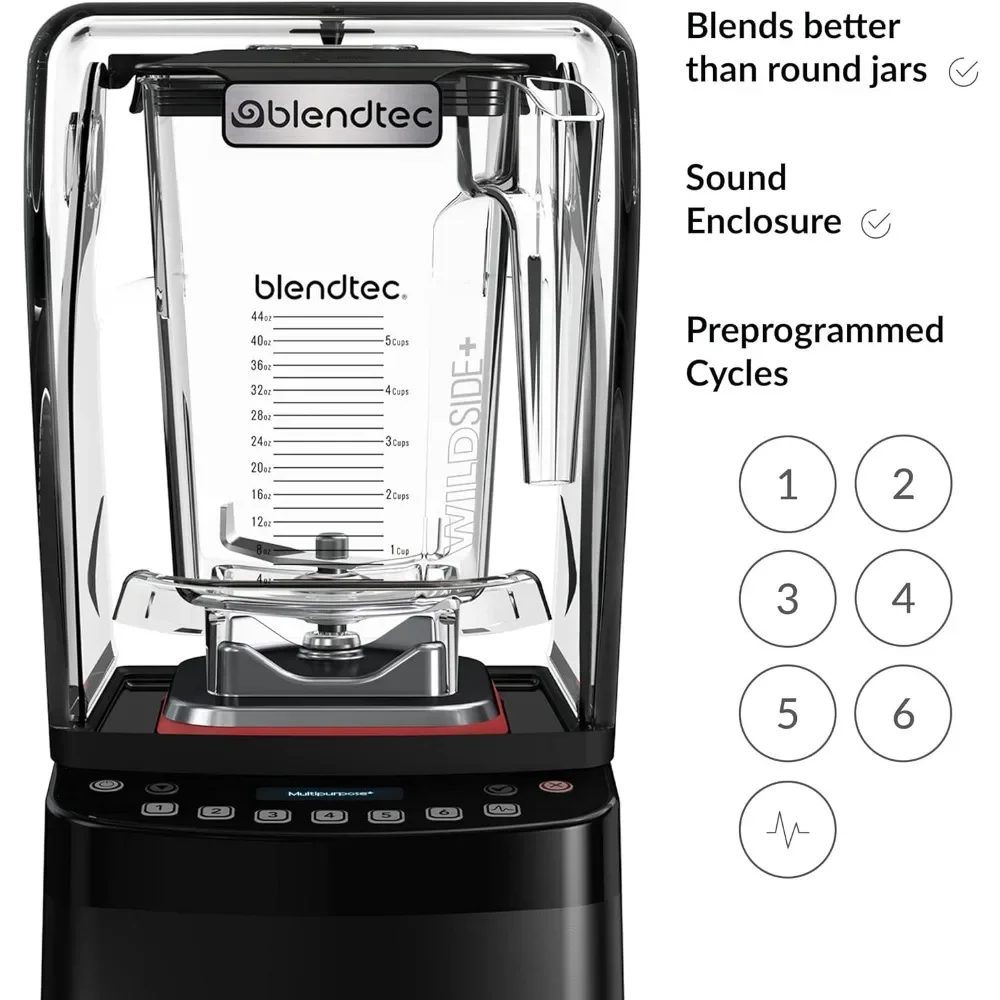 Blendtec Stealth 885 Liquidificador Comercial, WildSide + Jar, Gabinete Som, Potência Mais Forte, Classe Comercial