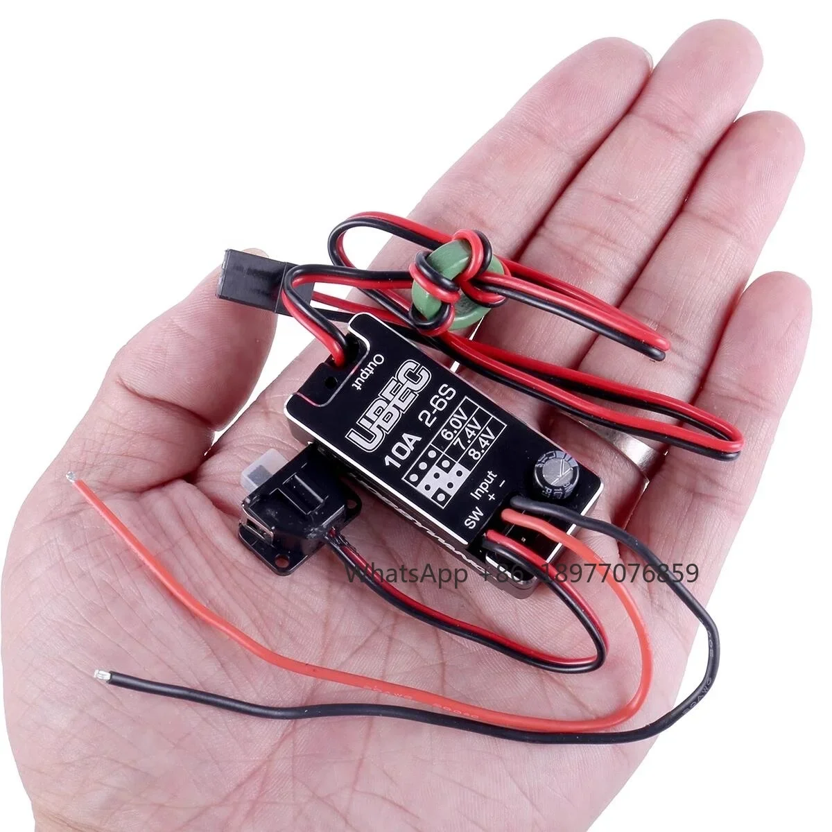 Hobbywing Waterproof UBEC 10A Voltage Regulator Chip Module 2-6S 6 7.4 8.4V 10A Adjustable Metal Shell BEC RC Car Trucks Parts