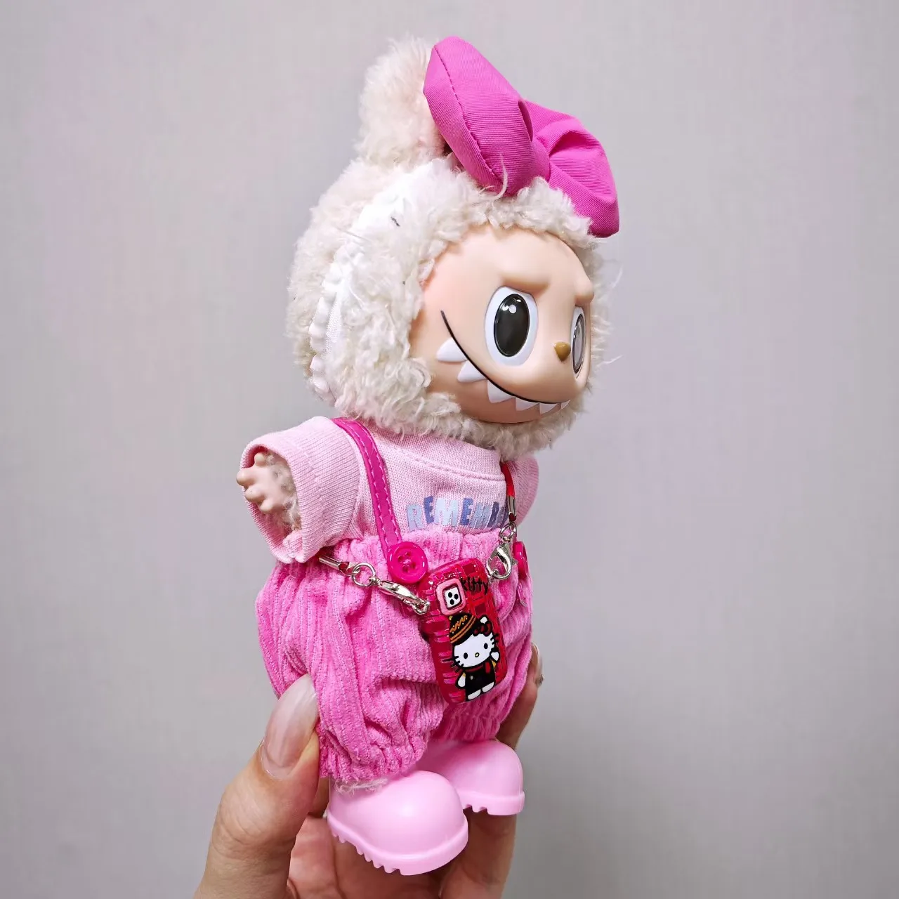 For Labubu High-quality Kids' Clothing 15cm - 17cm Lychee Berry Overalls Set Labubu Universal Clothing