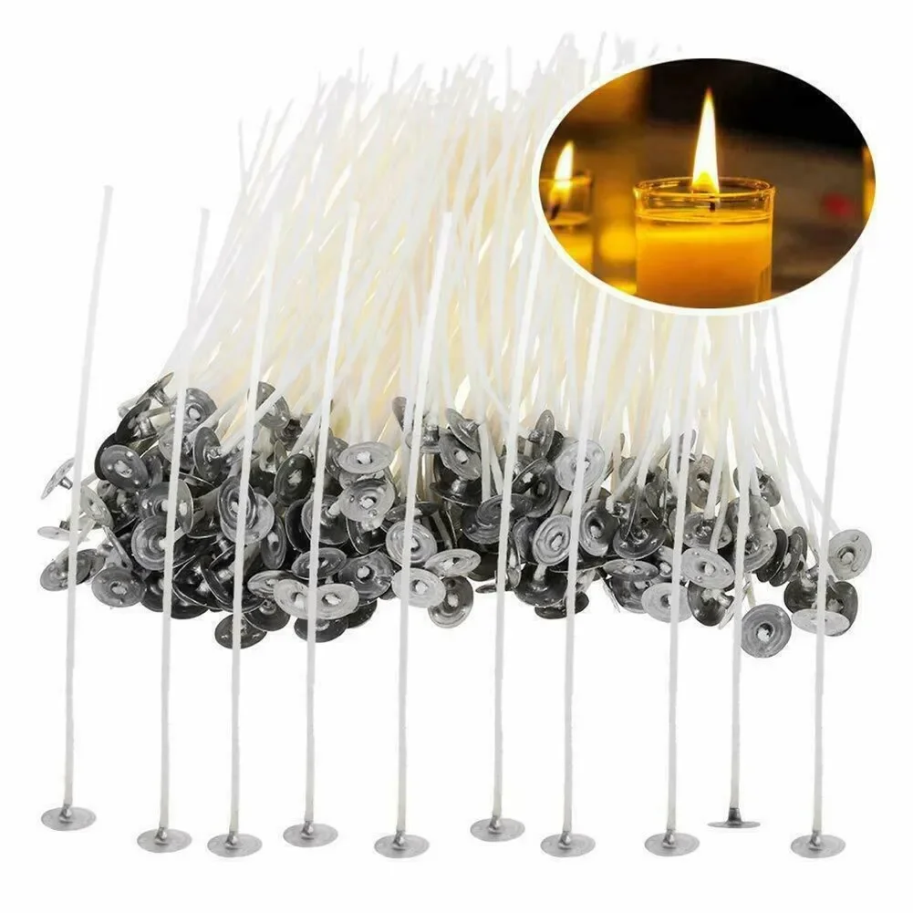 Long lasting 200mm For candle wicks with metal sustainer for consistent and beautiful For candles (Pack of 20)