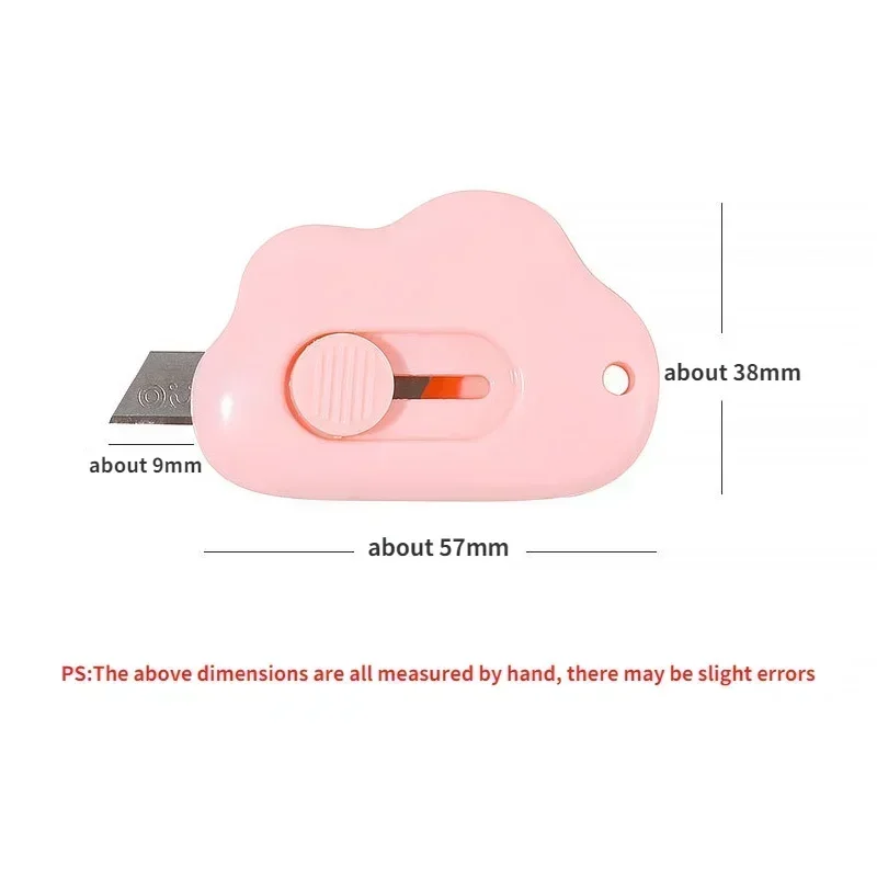 Mini Portable Utility Knife Paper Cutter Cute Rabbit Cloud Color Cutting Paper Razor Blade Office Stationery Cutting Supplies