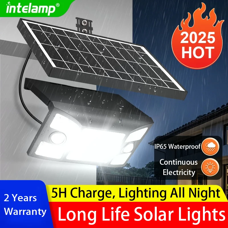 

Solar Lights Outdoor with 3 Modes Motion Sensor Super Bright Wall Lamp IP65 Waterproof Street Light for Garden Yard Path Garage
