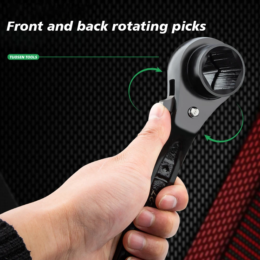 4in1 High hardness industry Hex Key Ratchet Wrench, Double-Sided Multifunctional Adjustable direction  Very Useful for Easy Work