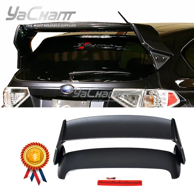 Car-Styling ABS GRB Rear Wing Fit For 2008-2014 Impreza GRB WRX STI VS Ver.1 Style Rear Spoiler With Break Light