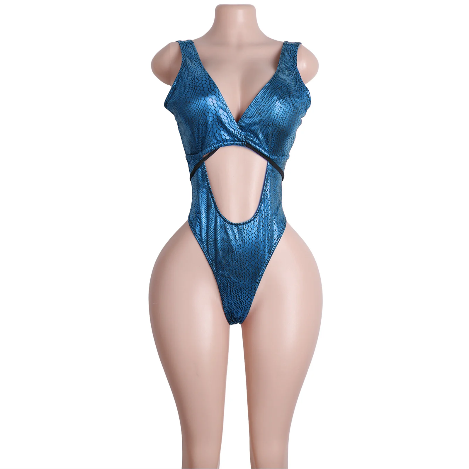 

Women's Snake Print Thong Lingerie Sexy Jumpsuit with Adjustable Straps Clubwear Erotic Performance Fashion Accessory Included