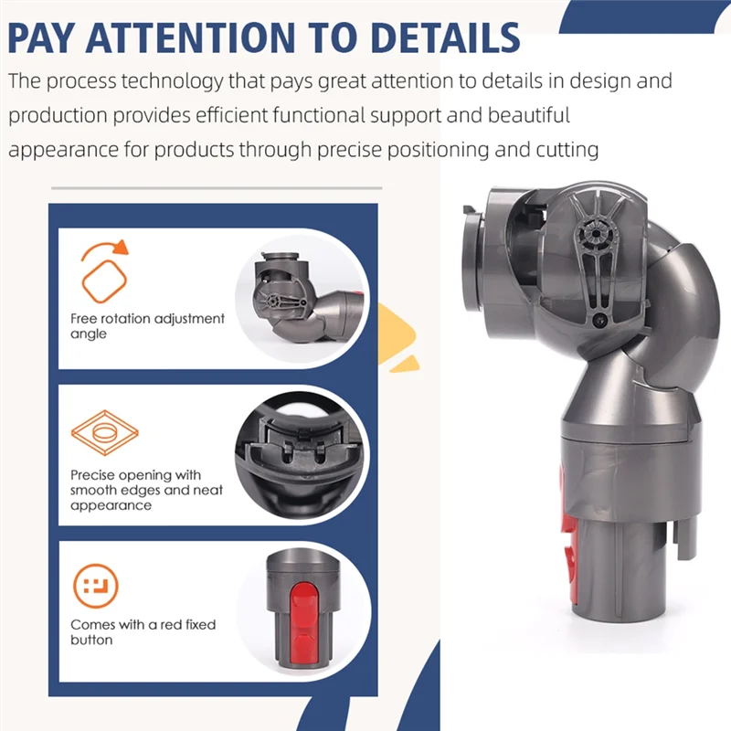 A44F-Direct ไดรฟ์หัวดูด Joint Connector ชุดอะแดปเตอร์สําหรับ Dyson V7 V8 V10V11 อะไหล่สูญญากาศ Ball ล้อด้านข้าง