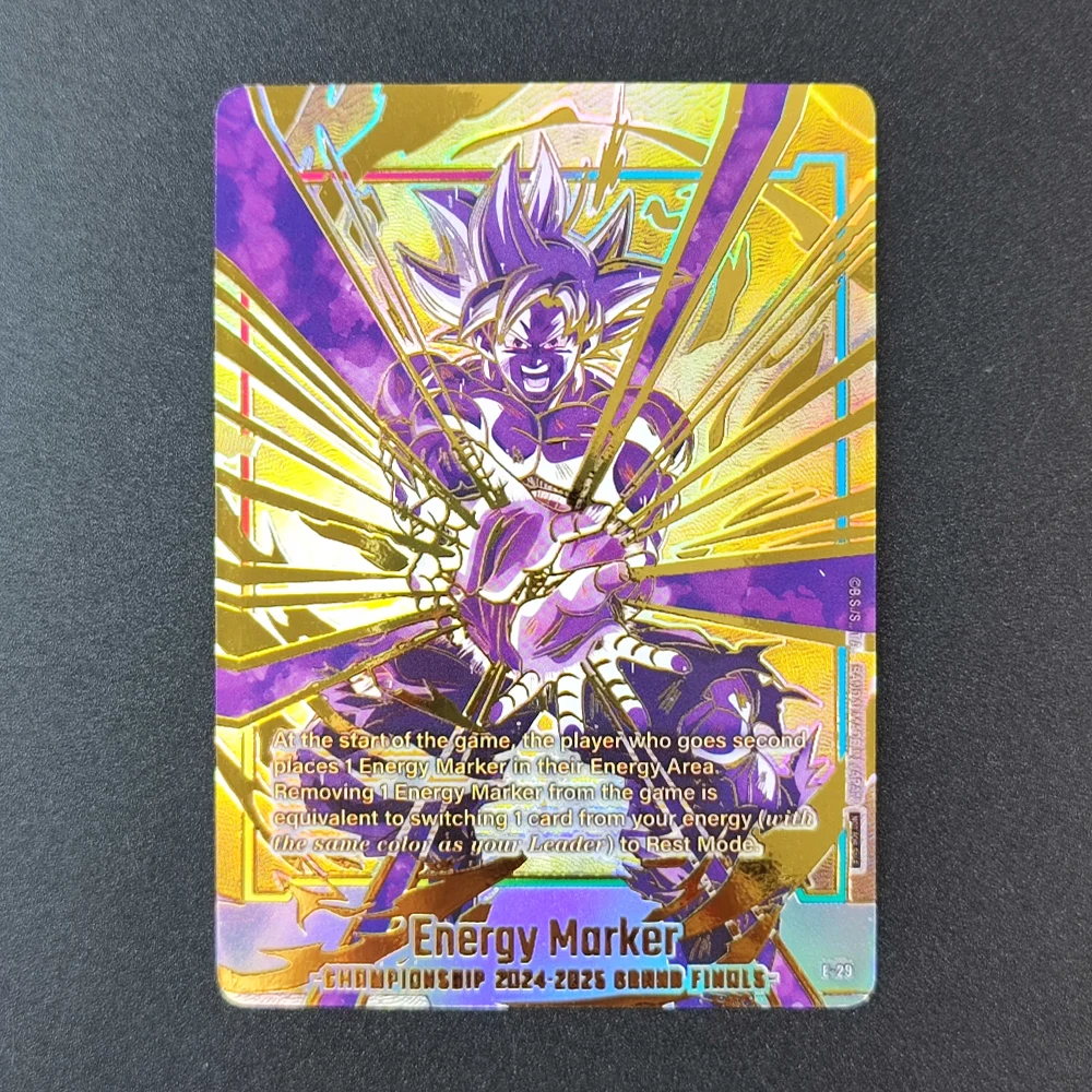 

Коллекционная фольгированная карта-игрушка Dragon Ball Super Fusion World Energy Marker Gold Hot Stamping, сделанная своими руками, для игр и хобби