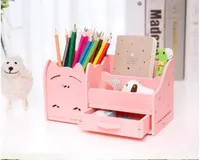 Pen holder desk new fashion multi-function Korean desk storage box office supplies stationery pen box plastic pens holder set