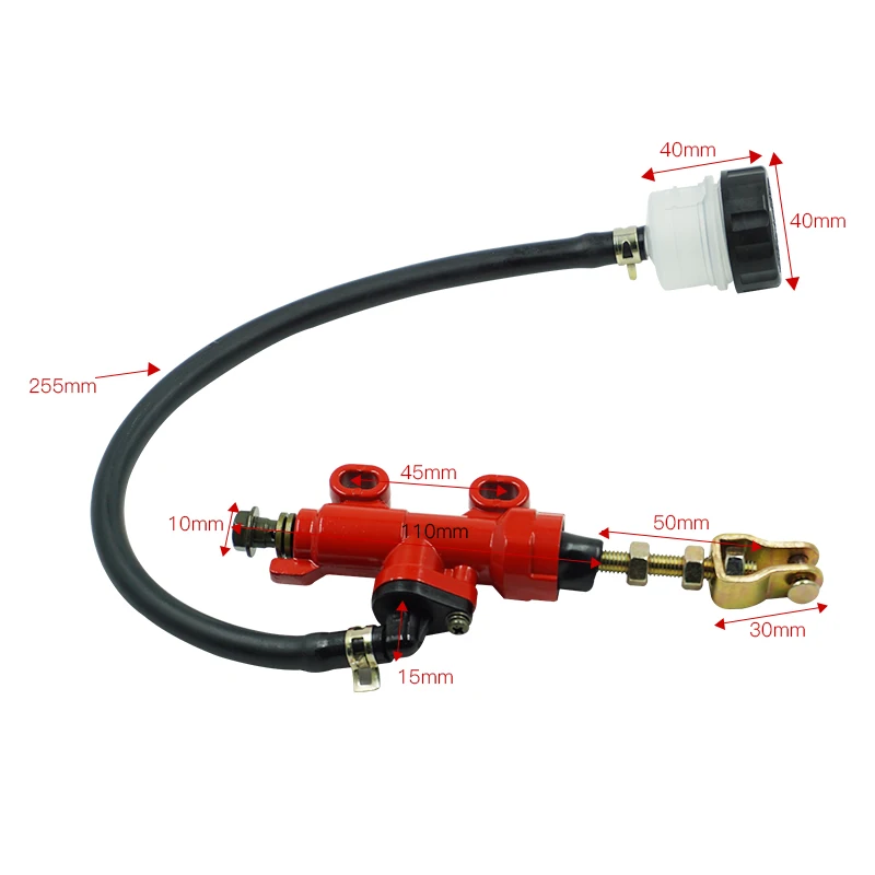 Motorcycle Rear Hydraulic Brake Master Cylinder Pump Fluid Reservoir For Yamaha Honda Kawasaki Suzuki ATV Dirt Pit Bike