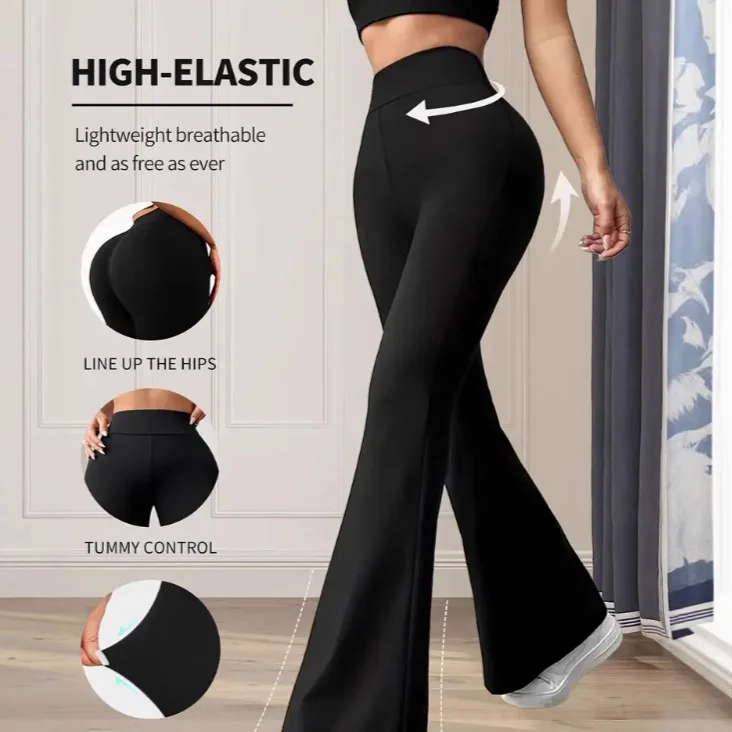 Women's High-Waisted Flared Leggings
