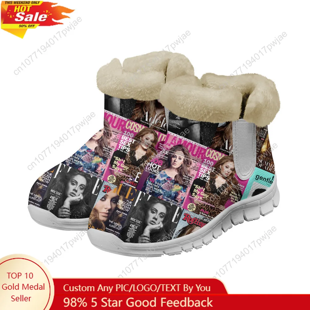 

Adele Singer Poster Snow Boots Mens Womens Teenager Shoes Keep Warm Casual Lightweight Sports Custom Sneakers
