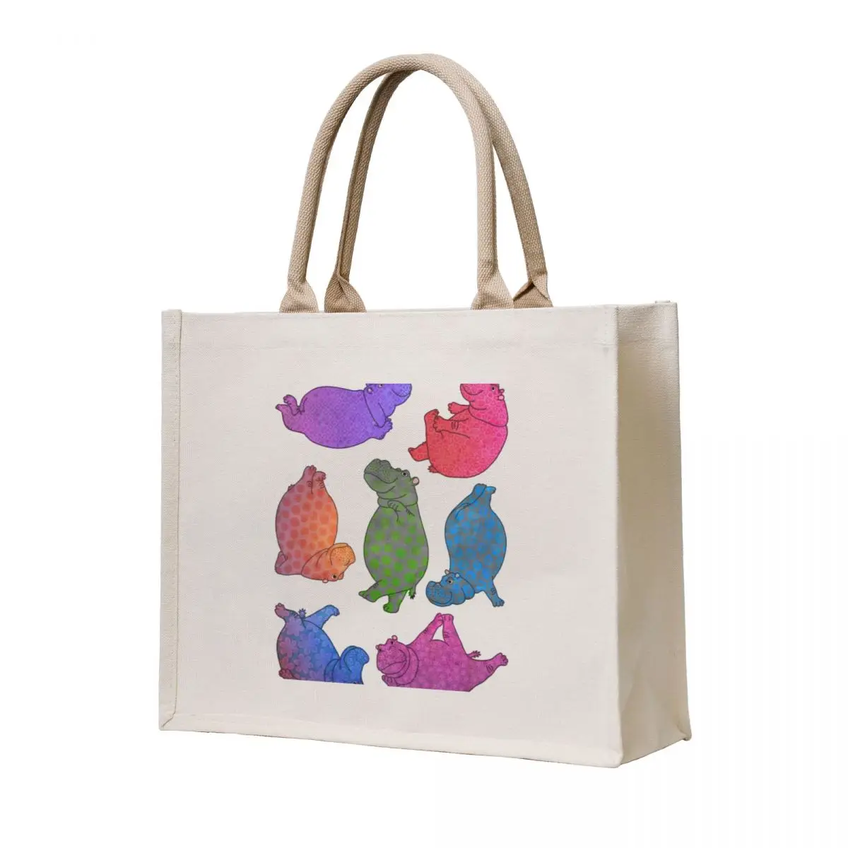 

Hippo Workout -decorated hippos Tote Bag cloth bag woman tote bag woman shopping trolley