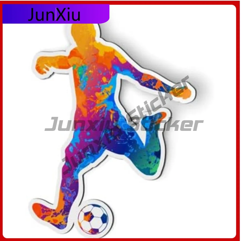 

Soccer Colorful for Locker Cute Car Laptop Walls Truck Waterproof Vinyl Truck Sticker Retro Aesthetic Aesthetic Unique