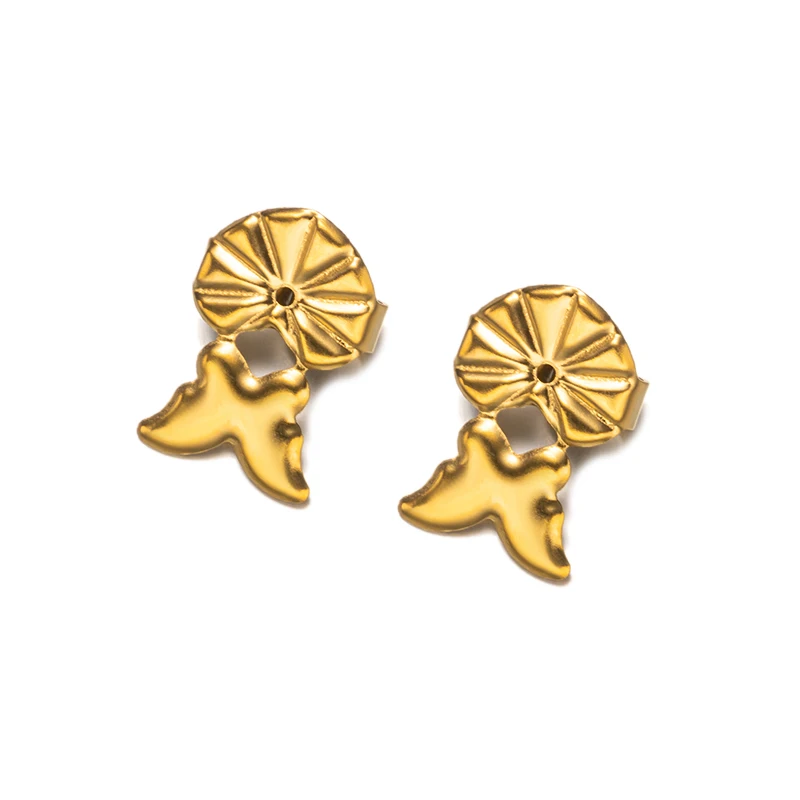 20pcs/Lot Stainless Steel Heart Butterfly Round Earring Lifters Backs for Ear Studs Plug Stoppers Accessories Jewelry Supplies